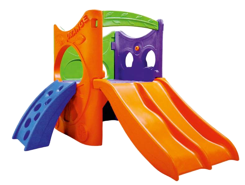 Colorful indoor slide and play structure from the ANKUSH Playways catalog